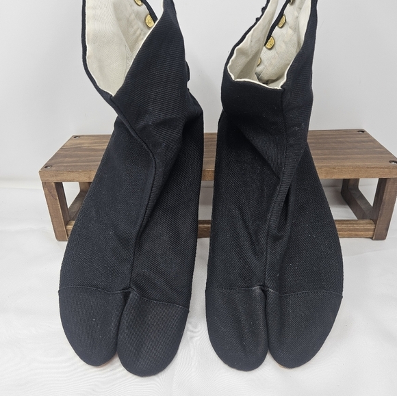 Japanese Tabi Ninja Split Toe Low Top Shoes Men 12.5 - Picture 4 of 6